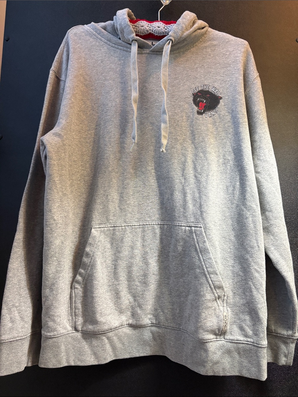 Vans Grey Hoodie with Panther Chest Patch